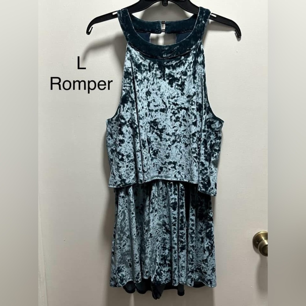 Blue Velvet Pink Coconut Romper